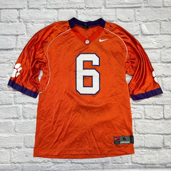 Clemson Tigers Football Jersey #6 Nike Team Adult Mens Small NCAA Orange - Picture 1 of 9